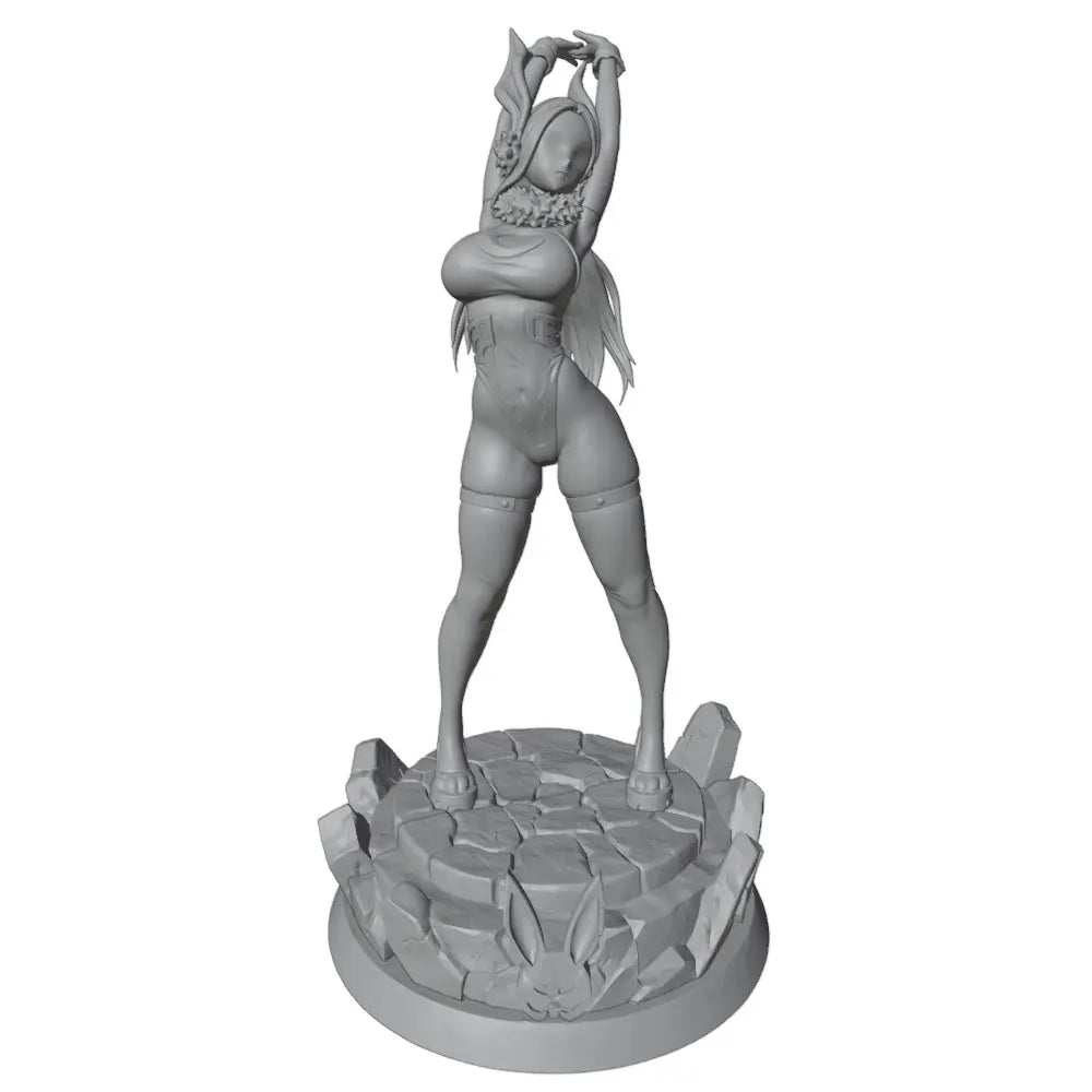 1/24 Female Warrior in Aggressive Stance, Resin Model Figure Kit, Anime Theme, Unassembled and Unpainted