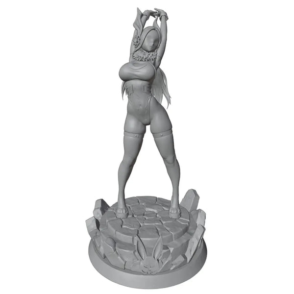 1/24 Female Warrior in Aggressive Stance, Resin Model Figure Kit, Anime Theme, Unassembled and Unpainted