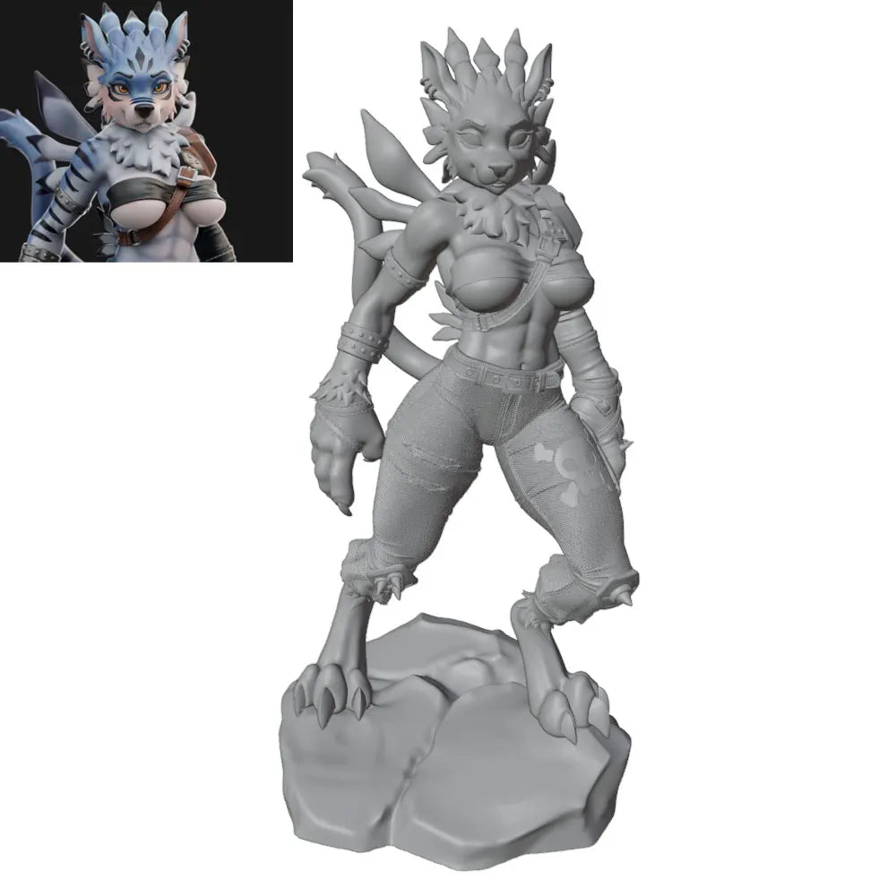 1/24 Dark Fantasy Female Orc, Resin Model Figure Kit, Fantasy Theme, Unassembled and Unpainted