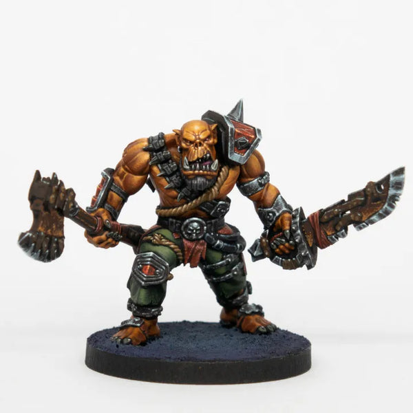 32mm Orc Warrior with Dual Scythes, Resin Model Figure Kit, Fantasy Theme, Unassembled and Unpainted