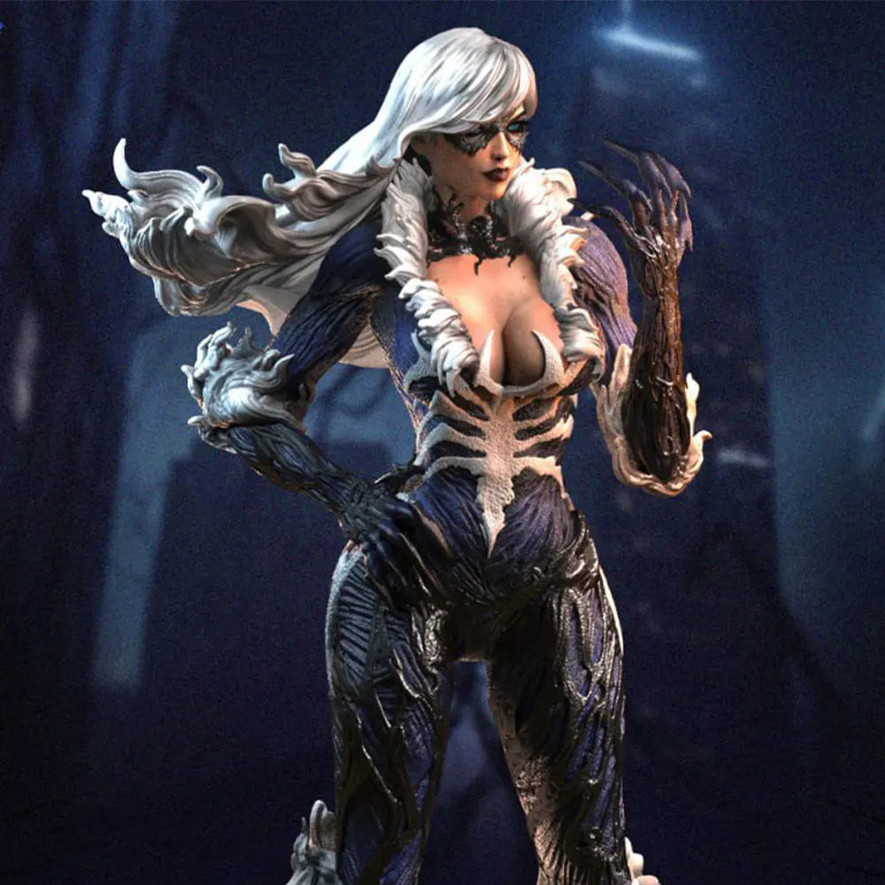1/24 White-Haired Dragon Warrior, Resin Model Figure Kit, Fantasy Theme, Unassembled and Unpainted