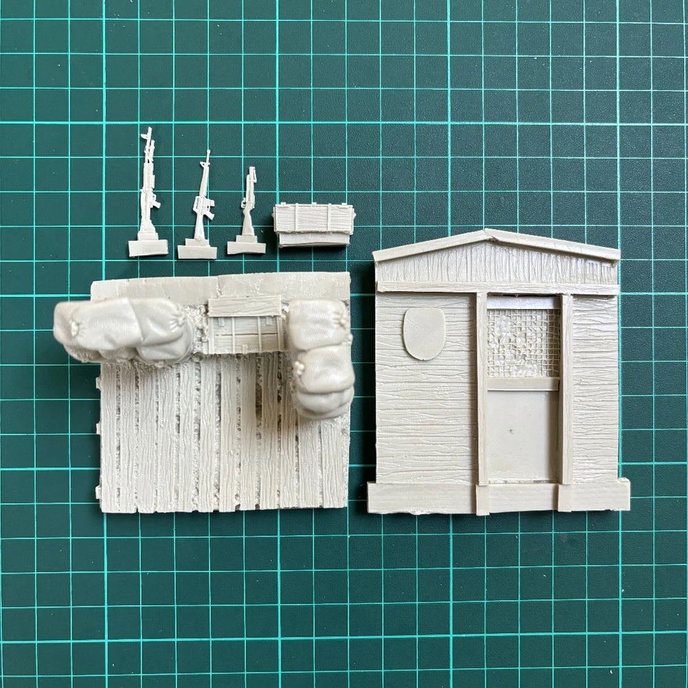 1/35 WWII German Fortified Bunker Position, Resin Model Terrain Kit, Unpainted