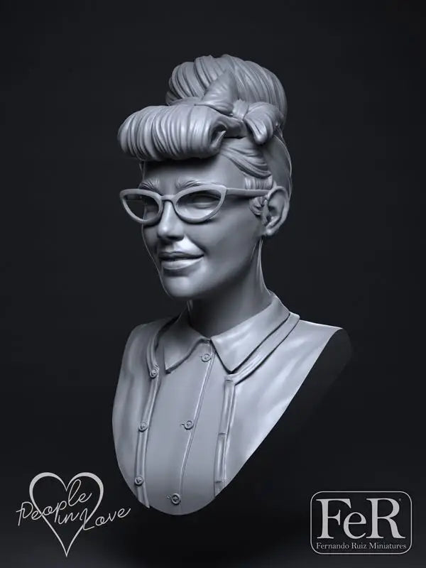 1/10 Contemporary Female Portraits, 4 Figures, Resin Model Bust Kit, Historical Theme, Unassembled and Unpainted
