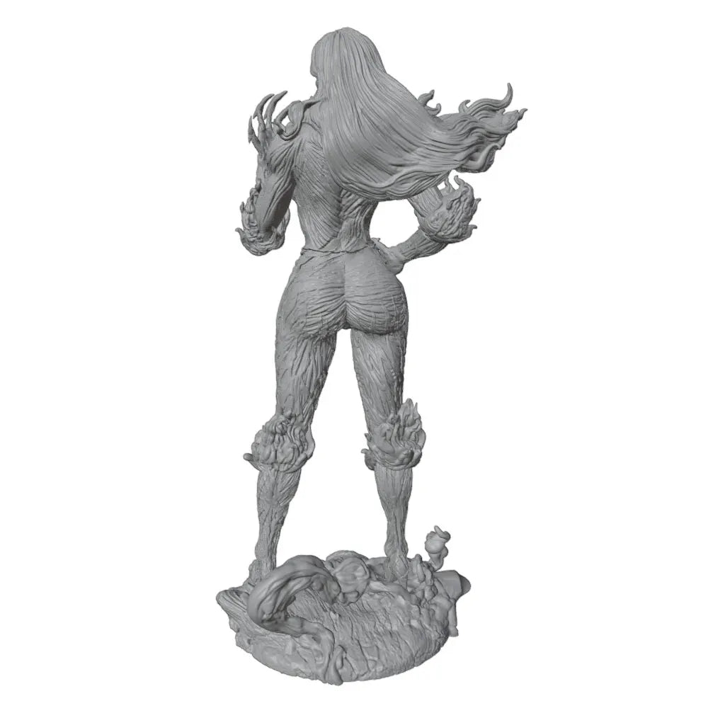 1/24 White-Haired Dragon Warrior, Resin Model Figure Kit, Fantasy Theme, Unassembled and Unpainted