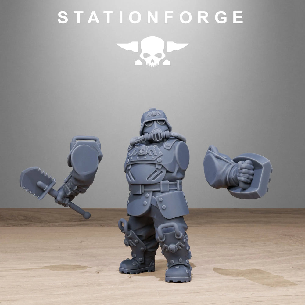 Grimdark Armored Mutants, 13 Figures, Resin Model Figure Kit, Sci-Fi Theme, Unassembled and Unpainted