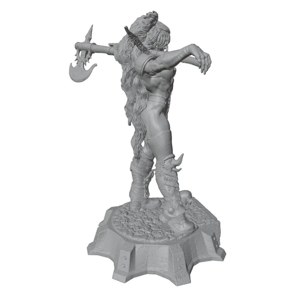 1/24 Dark Fantasy Barbarian, Resin Model Figure Kit, Fantasy Theme, Unassembled and Unpainted