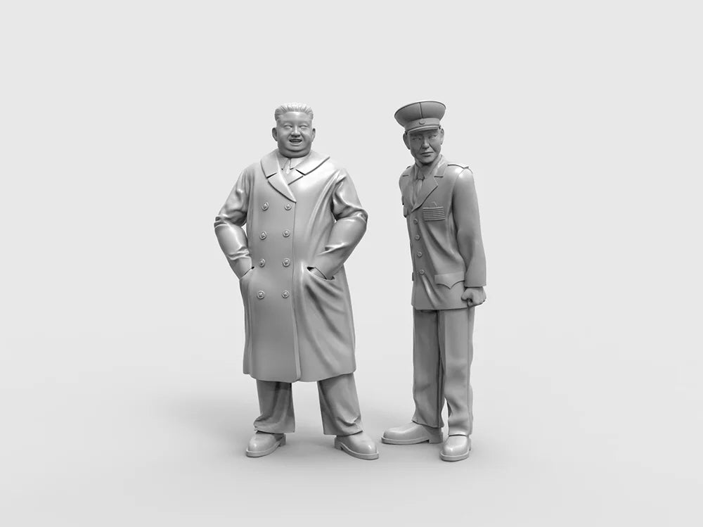 1/35 WWII German Officers and Infantrymen, 6 Figures, Resin Model Figure Kit, Unassembled and Unpainted