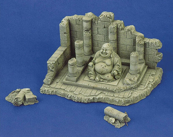 Buddhist Temple with Pagoda and Buddha, Resin Model Diorama Kit, Mythology Theme, Unassembled and Unpainted