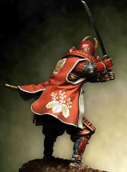 1/18 Japanese Samurai Warrior with Sword and Bow, Resin Model Figure Kit, Military Theme, Unassembled and Unpainted