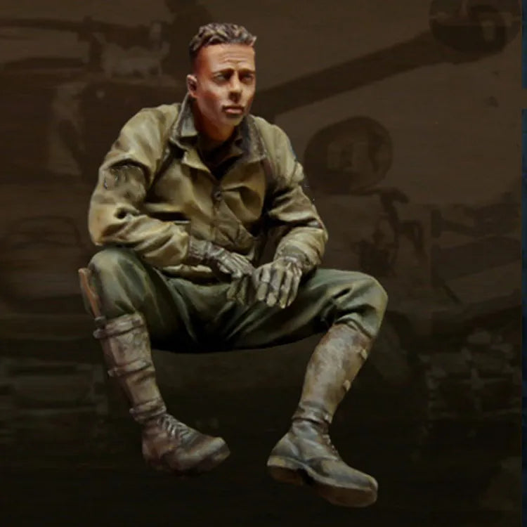 1/35 WWII US Infantry Resting, 6 Figures, Resin Model Figure Kit, Unassembled and Unpainted