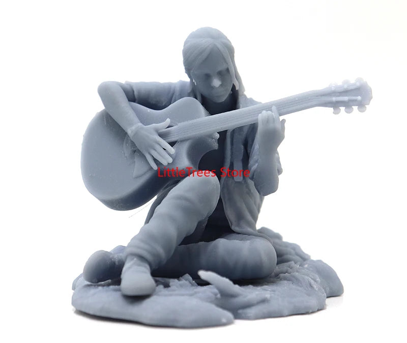 60mm Girl with Guitar, Resin Model Figure Kit, Unassembled and Unpainted