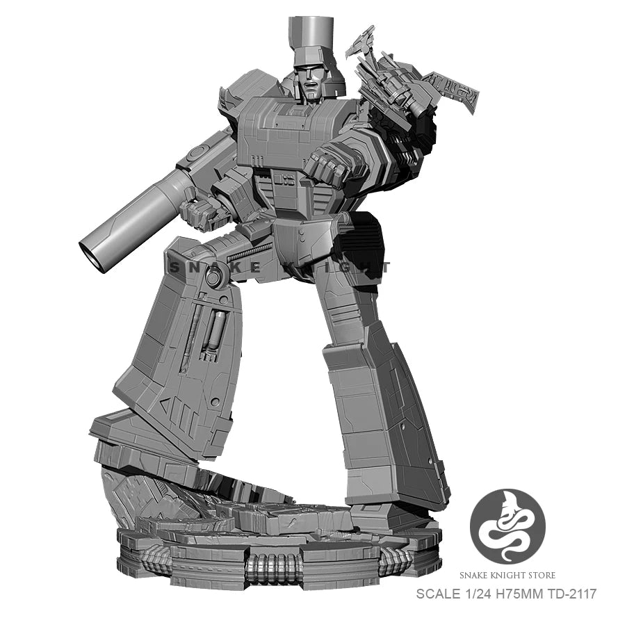 1/24 Combat Mecha with Cannon, Resin Model Vehicle Kit, Sci-Fi Theme, Unassembled and Unpainted