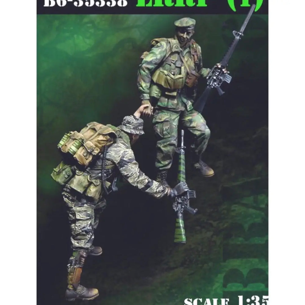 1/35 Modern Soldier Firing Rifle Kneeling, Resin Model Figure Kit, Unassembled and Unpainted