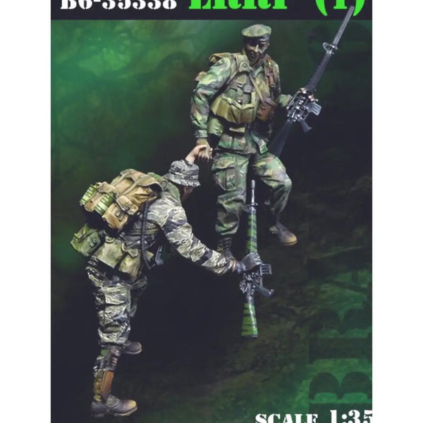 1/35 Modern Soldier Firing Rifle Kneeling, Resin Model Figure Kit, Unassembled and Unpainted