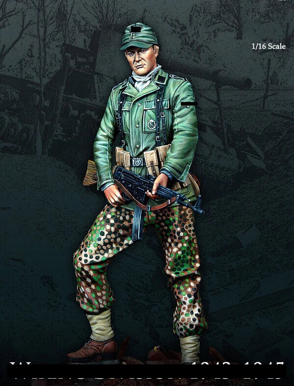 1/16 Modern German Infantryman with MP40 in Combat Stance, Resin Model Figure Kit, Unassembled and Unpainted