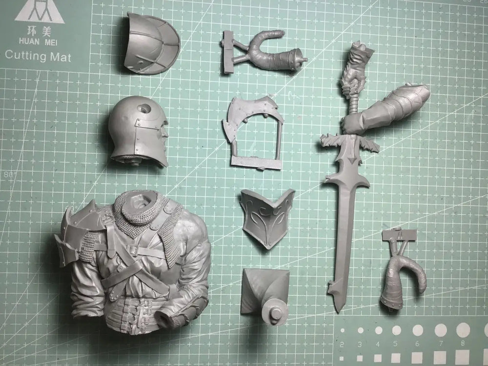 1/9 Medieval Demonic Warrior, Resin Model Bust Kit, Unassembled and Unpainted