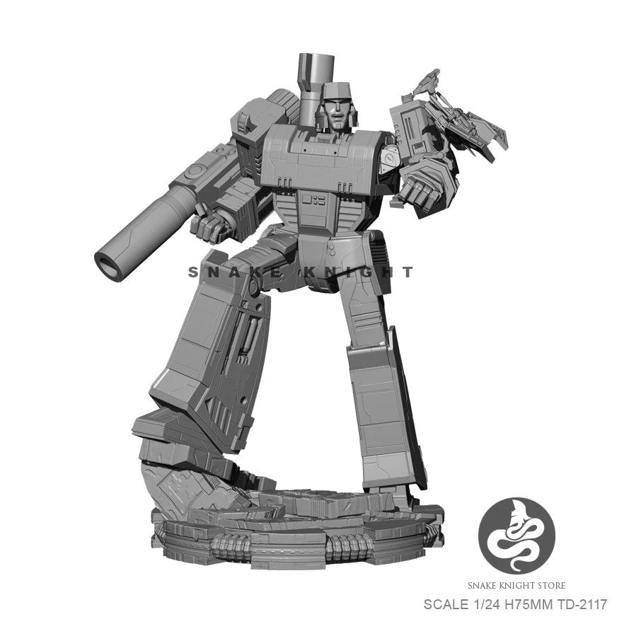 1/24 Combat Mecha with Cannon, Resin Model Vehicle Kit, Sci-Fi Theme, Unassembled and Unpainted