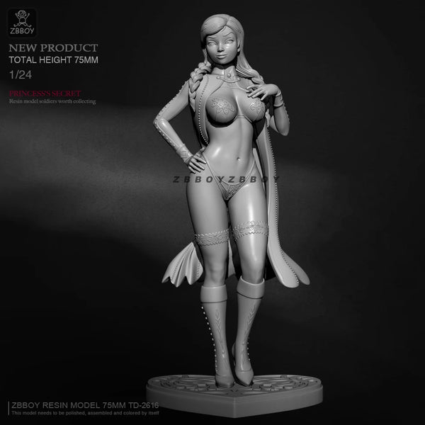 1/24 Female Fantasy Pinup, 2 Figures, Resin Model Figure Kit, Unassembled and Unpainted
