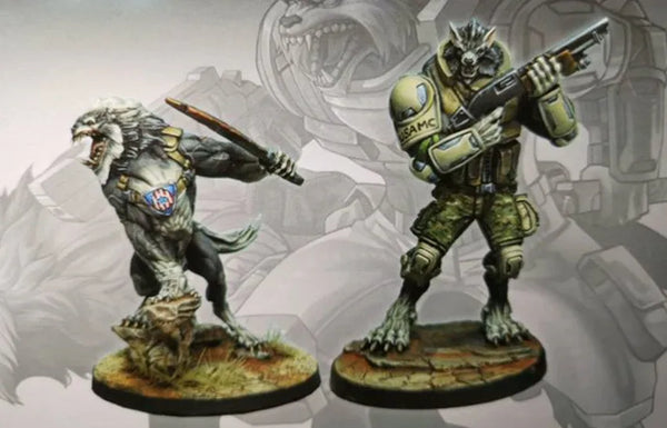 1/72 Warriors, 2 Figures, Resin Model Figure Kit, Fantasy Theme, Unassembled and Unpainted