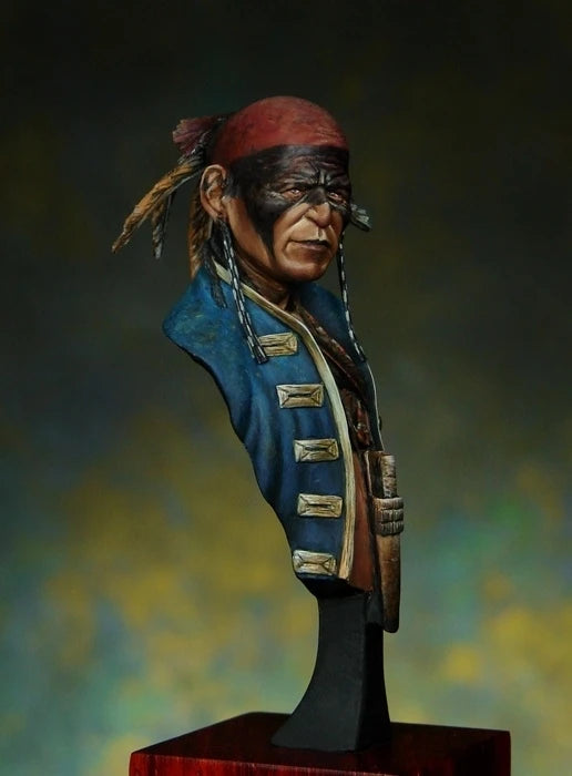 1/12 American Civil War Native American Warrior Colonial Era, Resin Model Bust Kit, Unassembled and Unpainted