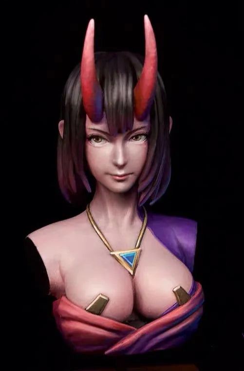 70mm Fantasy Demon Female, Resin Model Bust Kit, Unassembled and Unpainted