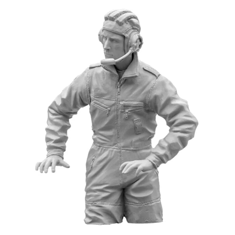 1/16 WWII Military Aviator, Resin Model Figure Kit, Unassembled and Unpainted