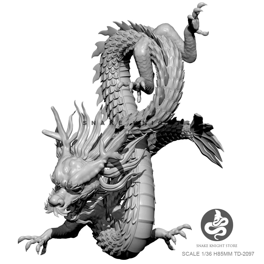 Chinese Dragon, Resin Model Creature Kit, Fantasy Theme, Unassembled and Unpainted
