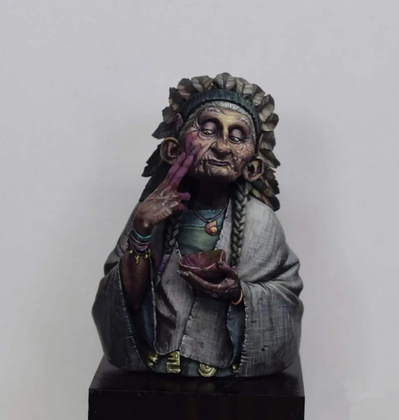 1/12 Native American Elder, Resin Model Bust Kit, Historical Theme, Unassembled and Unpainted