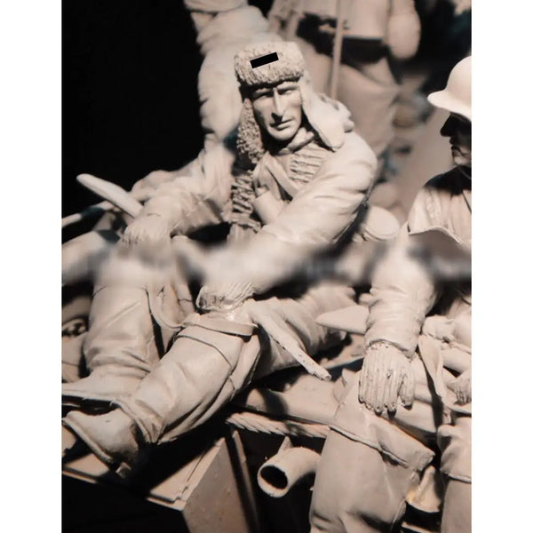1/16 WWI Soldiers with Transport, 6 Figures, Resin Model Figure Kit, Unassembled and Unpainted
