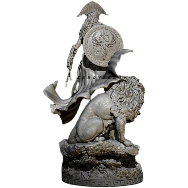 1/18 Warrior with Ceremonial Armor, Resin Model Figure Kit, Fantasy Theme, Unassembled and Unpainted
