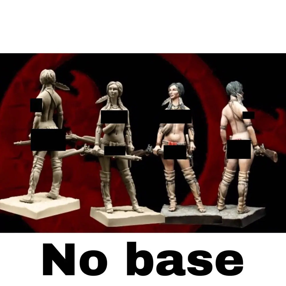 75mm Female Fantasy Warriors, 4 Figures, Resin Model Figure Kit, Fantasy Theme, Unassembled and Unpainted