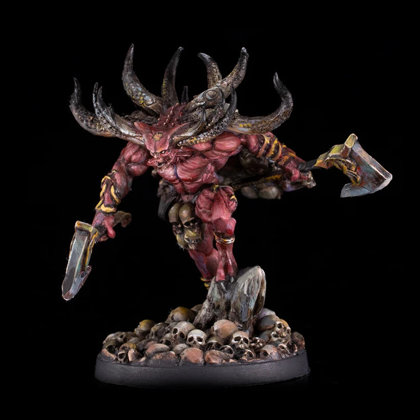 63mm Demonic Horned Warrior, Resin Model Figure Kit, Fantasy Theme, Unassembled and Unpainted