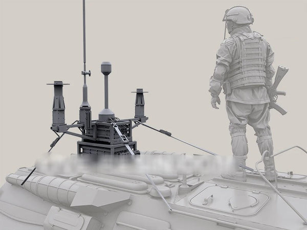 1/35 Modern Russian Soldier in Plate Carrier Armor, Resin Model Figure Kit, Unassembled and Unpainted