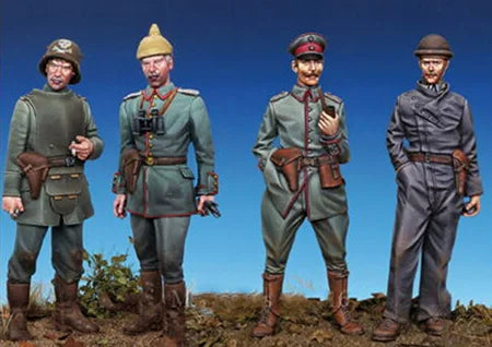1/35 Ancient Warrior, 4 Figures, Resin Model Figure Kit, Unassembled and Unpainted