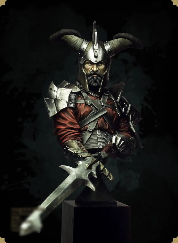 1/9 Medieval Demonic Warrior, Resin Model Bust Kit, Unassembled and Unpainted