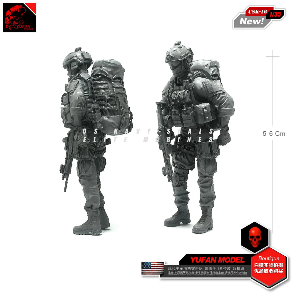 1/35 Modern Tactical Operator with Plate Carrier, Resin Model Figure Kit, Unassembled and Unpainted