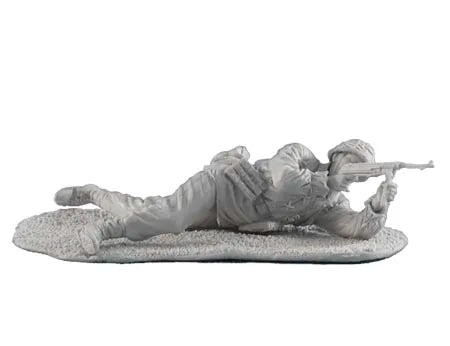 1/35 WWII German Prone Rifleman, Resin Model Figure Kit, Unassembled and Unpainted