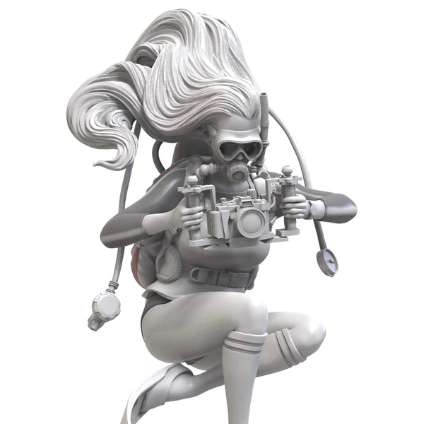 1/35 Princess Warrior, Resin Model Figure Kit, Anime Theme, Unassembled and Unpainted