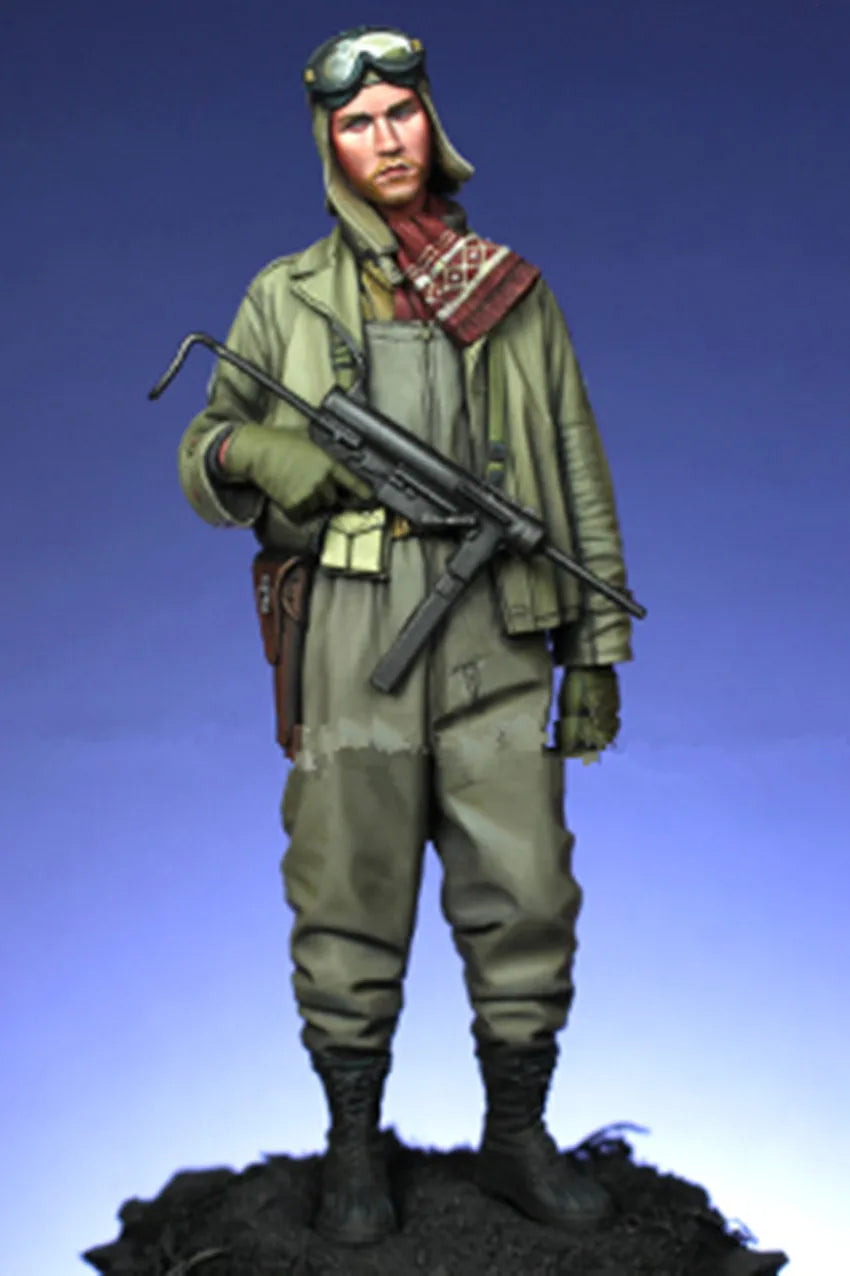 1/16 WWII German Pilot with Flight Goggles, Resin Model Figure Kit, Unassembled and Unpainted