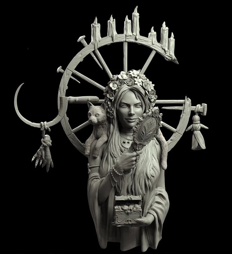 1/10 Dark Fantasy Vampire, Resin Model Bust Kit, Fantasy Theme, Unassembled and Unpainted