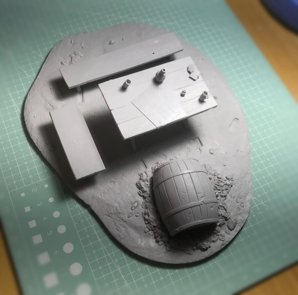 1/24 Military Vignette, Resin Model Diorama Kit, Military Theme, Unassembled and Unpainted
