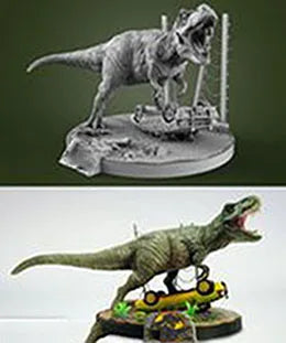 1/32 Ancient Prehistoric Dinosaur T-Rex, Resin Model Creature Kit, Unassembled and Unpainted