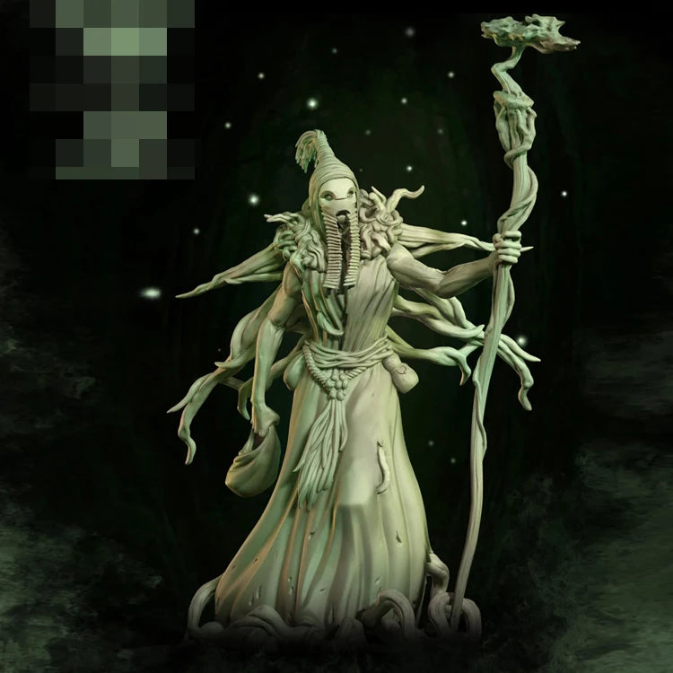 54mm Shaman, Resin Model Figure Kit, Fantasy Theme, Unassembled and Unpainted