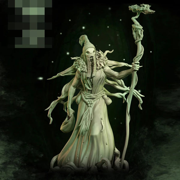 54mm Shaman, Resin Model Figure Kit, Fantasy Theme, Unassembled and Unpainted