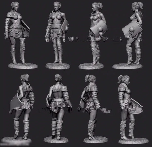 1/24 Female Operative in Tactical Bodysuit, Resin Model Figure Kit, Sci-Fi Theme, Unassembled and Unpainted