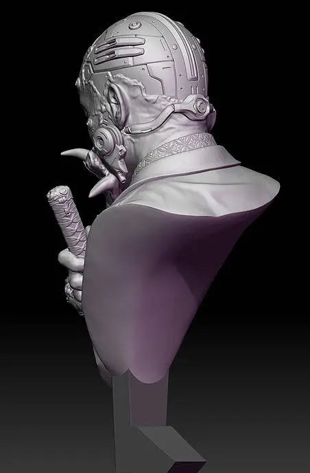 1/10 Aged Warrior Sage, Resin Model Bust Kit, Fantasy Theme, Unassembled and Unpainted