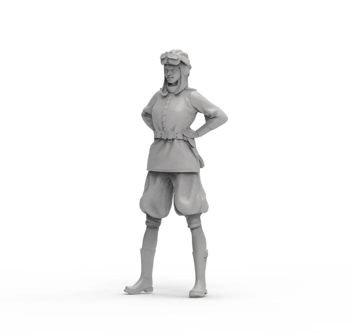 1/35 Female Anime Warrior, Resin Model Figure Kit, Anime Theme, Unassembled and Unpainted