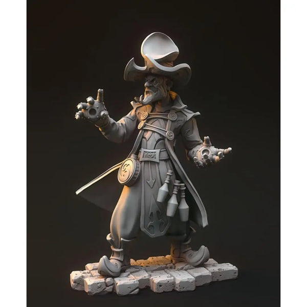 75mm Swashbuckler Pirate, Resin Model Figure Kit, Fantasy Theme, Unassembled and Unpainted
