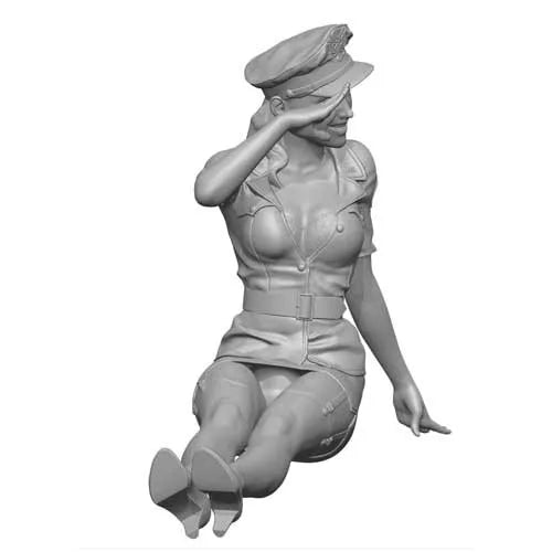 1/16 Female Dress Character, Resin Model Figure Kit, Anime Theme, Unassembled and Unpainted
