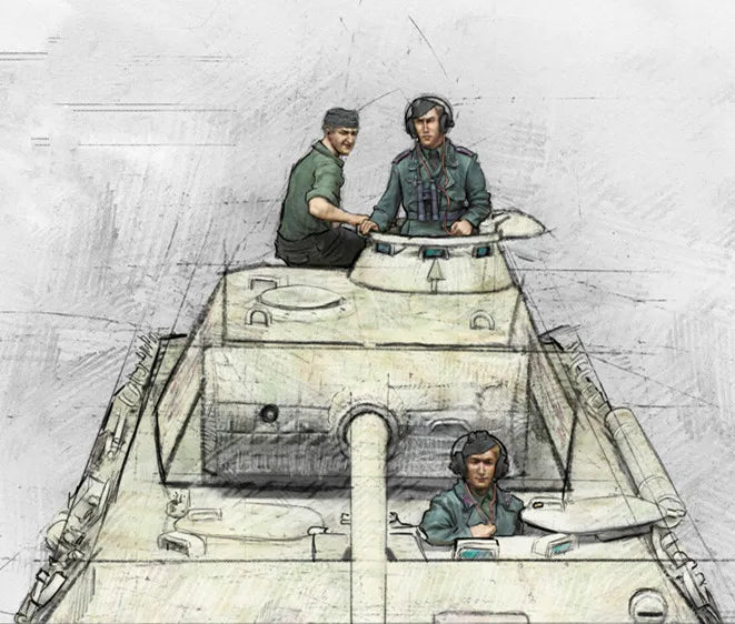 1/35 WWII Soviet WWII Tank Crew, 9 Figures, Resin Model Figure Kit, Unassembled and Unpainted